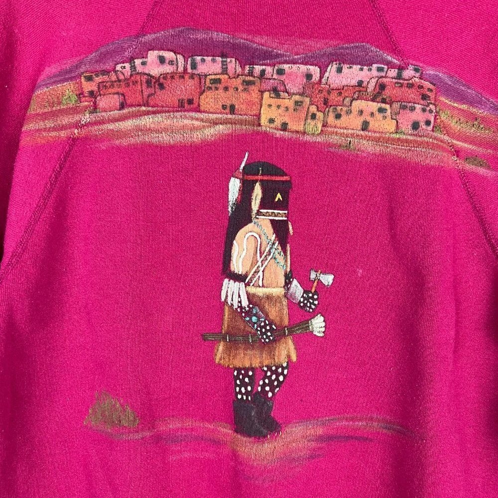 Vintage‎ USA Tultex Native Girl Graphic Art Sweatshirt Women's SZ Small - Picture 3 of 9